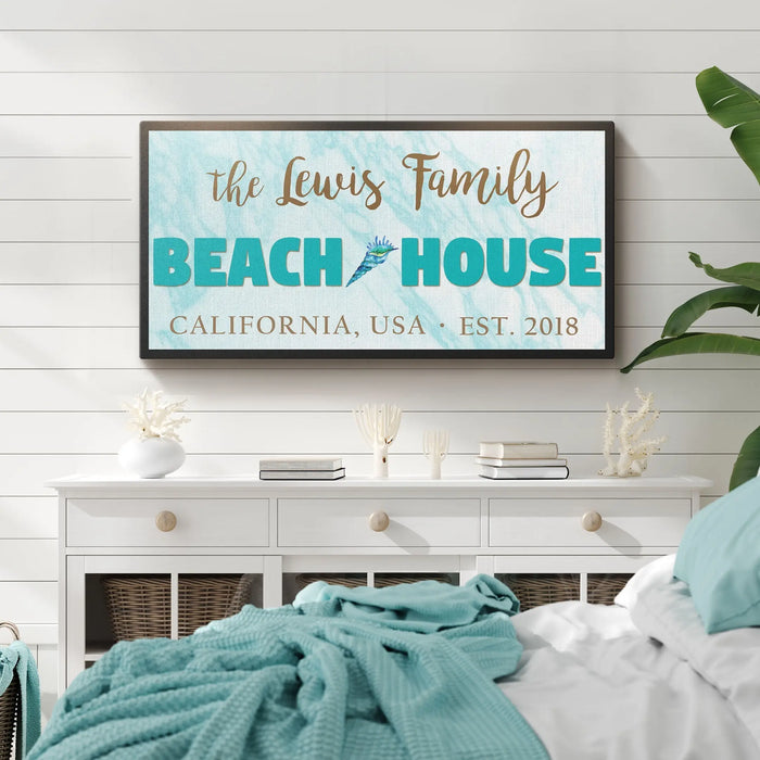 Beach House Sign II by Tailored Canvases