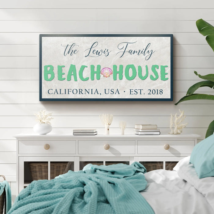 Beach House Sign III by Tailored Canvases