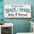 Beach House Sign IV by Tailored Canvases