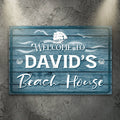Beach House Welcome Sign by Tailored Canvases