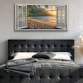 Beachfront Dreams Window Scenery Wall Art by Tailored Canvases