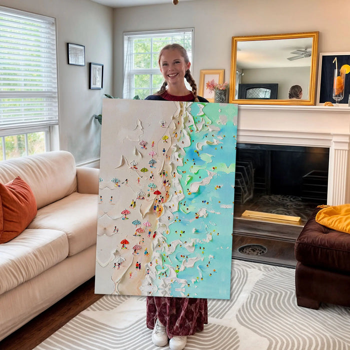 Beachfront Painting Coastal Wall Art by Tailored Canvases