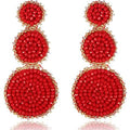 Beaded Drop Earrings Statement Seed Bead Earring by DailySale