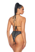 Beaded Halter Bodysuit by The House of Stylez