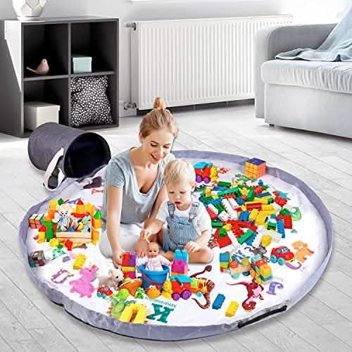 BebiQ Toy Organizers and Storage Baskets with Large Baby Play Mat by DailySale