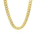 7.25mm 10k Yellow Gold Semi Solid Miami Cuban Chain by Bids.com