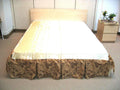 DaDa Bedding Earthy Tones Floral Brown Pleated Bed Skirt - 14" Drop (BS-BM6118L-1) by DaDalogy Bedding Collection