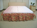DaDa Bedding Sunrise Hibiscus Floral Dust Ruffle Pleated Satiny Pink Bed Skirt - 14" Drop (BS-BM465L-1) by DaDalogy Bedding Collection