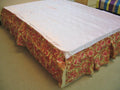 DaDa Bedding Sunrise Hibiscus Floral Dust Ruffle Pleated Satiny Pink Bed Skirt - 14" Drop (BS-BM465L-1) by DaDalogy Bedding Collection