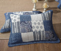 DaDa Bedding Denim Blue Patchwork Cotton Quilt Set by DaDalogy Bedding Collection