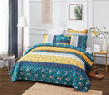 DaDa Bedding Gardenia Green Floral Patchwork Quilt Set by DaDalogy Bedding Collection