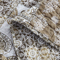 DaDa Bedding Bohemian Olive Brown Moroccan Paisley Floral Filigree Patchwork Cotton Bedspread Set (JHW-885) by DaDalogy Bedding Collection