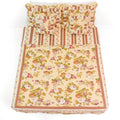 DaDa Bedding Vintage Cottage Rose Garden Floral Ivory Yellow Cotton Scalloped Quilted Bedspread Set (DXJ103478) by DaDalogy Bedding Collection