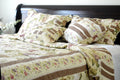 DaDa Bedding Vintage Cottage Rose Garden Floral Ivory Yellow Cotton Scalloped Quilted Bedspread Set (DXJ103478) by DaDalogy Bedding Collection