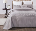 DaDa Bedding Whimsical Lavender Grey Cottage Soft Quilted Coverlet Bedspread Set (JHW866) by DaDalogy Bedding Collection