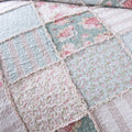 DaDa Bedding Hint of Mint Pastel Cotton Patchwork Quilt Set by DaDalogy Bedding Collection