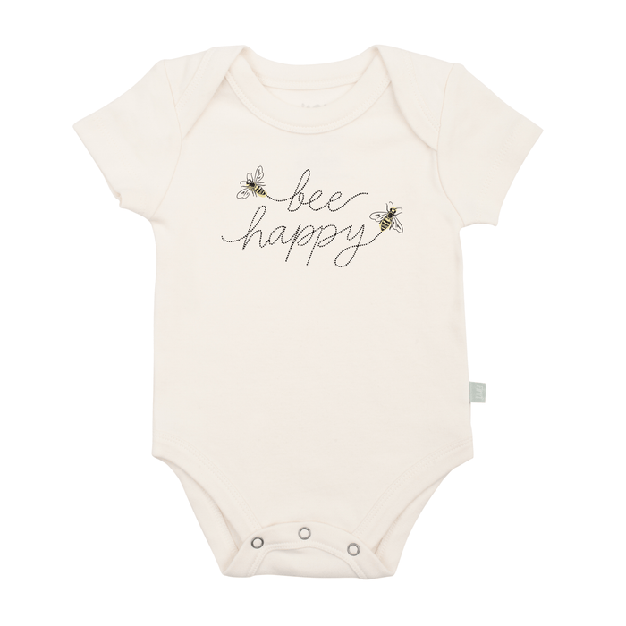 graphic bodysuit | bee happy by Finn + Emma