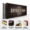 Beer Barrel Bar Sign by Tailored Canvases