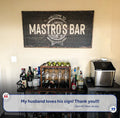 Beer Barrel Bar Sign: Custom Bar Signs for Home Bar – Ideal Man Cave Wall Decor & Perfect Gift for Him by Tailored Canvases