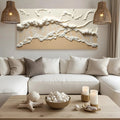 Beige Abstract Ocean Waves Wall Art by Tailored Canvases
