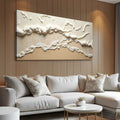 Beige Abstract Ocean Waves Wall Art by Tailored Canvases