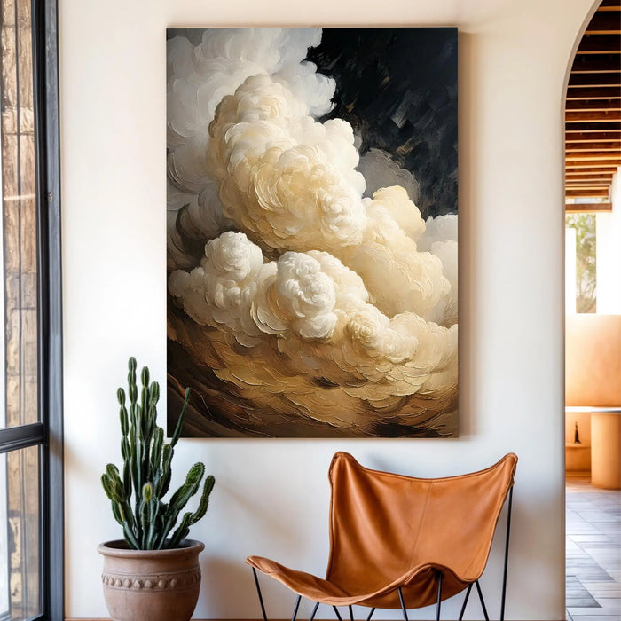 Beige Cloud Abstract Wall Art by Tailored Canvases
