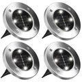 Bell + Howell Solar-Powered LED Garden Disk Lights Set by DailySale