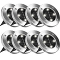 Bell + Howell Solar-Powered LED Garden Disk Lights Set by DailySale