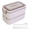Bento Lunch Box 3 Stackable Food Container with Chopsticks and Spoon by DailySale
