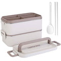 Bento Lunch Box 3 Stackable Food Container with Chopsticks and Spoon by DailySale
