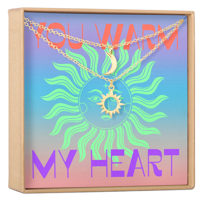 Best Friends Sun and Moon Pendants Necklace Set by Dear Ava