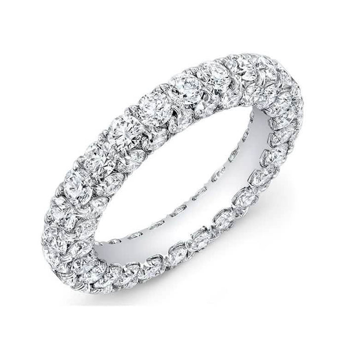 3-Row Cubic Zirconia Eternity Ring by DailySale