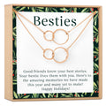 Besties Christmas Double Circles Necklace Set by Dear Ava
