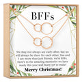Besties Christmas Double Circles Necklace Set by Dear Ava