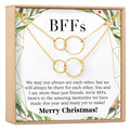 Besties Christmas Double Circles Necklace Set by Dear Ava