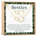 Besties Christmas Double Circles Necklace Set by Dear Ava