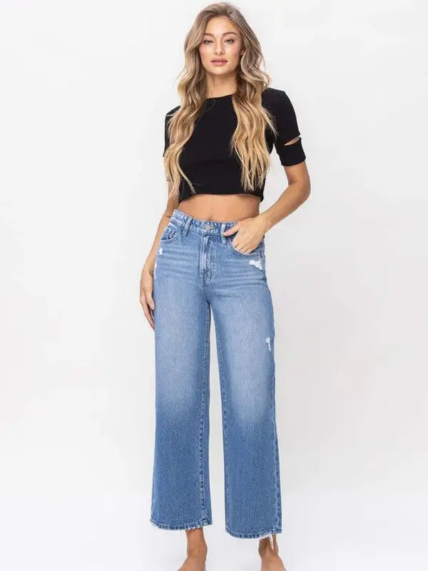 Bex High Rise Wide Jeans by Boutique 23