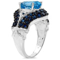 5.02 Carat Genuine Blue Topaz & Blue Sapphire .925 Sterling Silver Ring by Bids.com