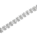 Sterling Silver rose-cut Diamond X-Link Bracelet (1 cttw, I-J Color, I2-I3 Clarity) by Bids.com