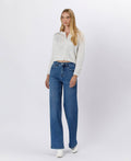 Elle Tummy Control 90's High Rise Wide Leg Jean by Boutique 23