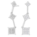 14K White Gold 1 cttw Princess Cut Diamond Earrings (G-H, VS1-VS2) by Bids.com