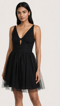 BCBGeneration Women's Lace up Tutu Dress - Black Size 6 by Vanessa Jane
