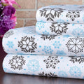 Bibb Home 100% Cotton Printed Flannel Sheet Set - Cozy, Soft, Deep Pocket Sheets by DailySale