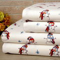 Bibb Home 100% Cotton Printed Flannel Sheet Set - Cozy, Soft, Deep Pocket Sheets by DailySale