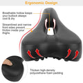 Bicycle Padded Saddle Wear Resistant Hollow Leather Seat Cushion by DailySale