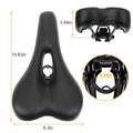 Bicycle Padded Saddle Wear Resistant Hollow Leather Seat Cushion by DailySale