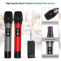 Bietrun Wireless UHF Metal Dual Handheld Dynamic Mic Karaoke System by DailySale