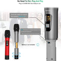 Bietrun Wireless UHF Metal Dual Handheld Dynamic Mic Karaoke System by DailySale