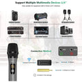 Bietrun Wireless UHF Metal Dual Handheld Dynamic Mic Karaoke System by DailySale