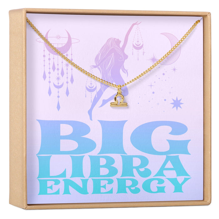 Big Libra Energy Zodiac Necklace by Dear Ava